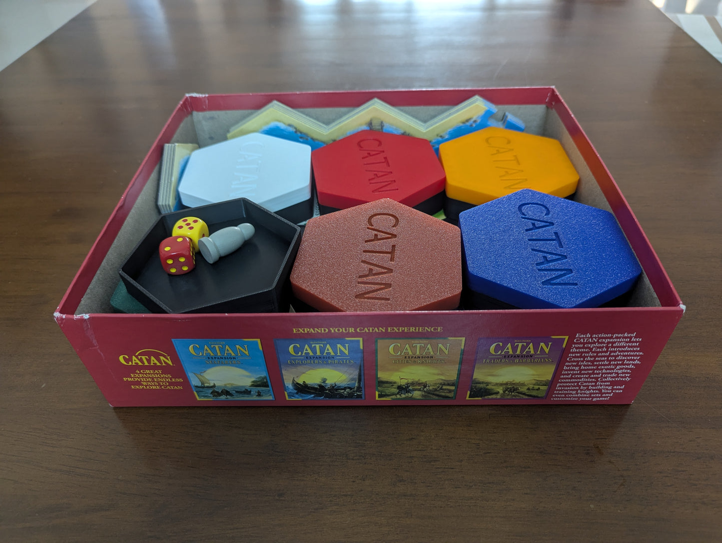 Catan 5th Edition Complete Box Insert - Base Game + 5-6 Player Expansion